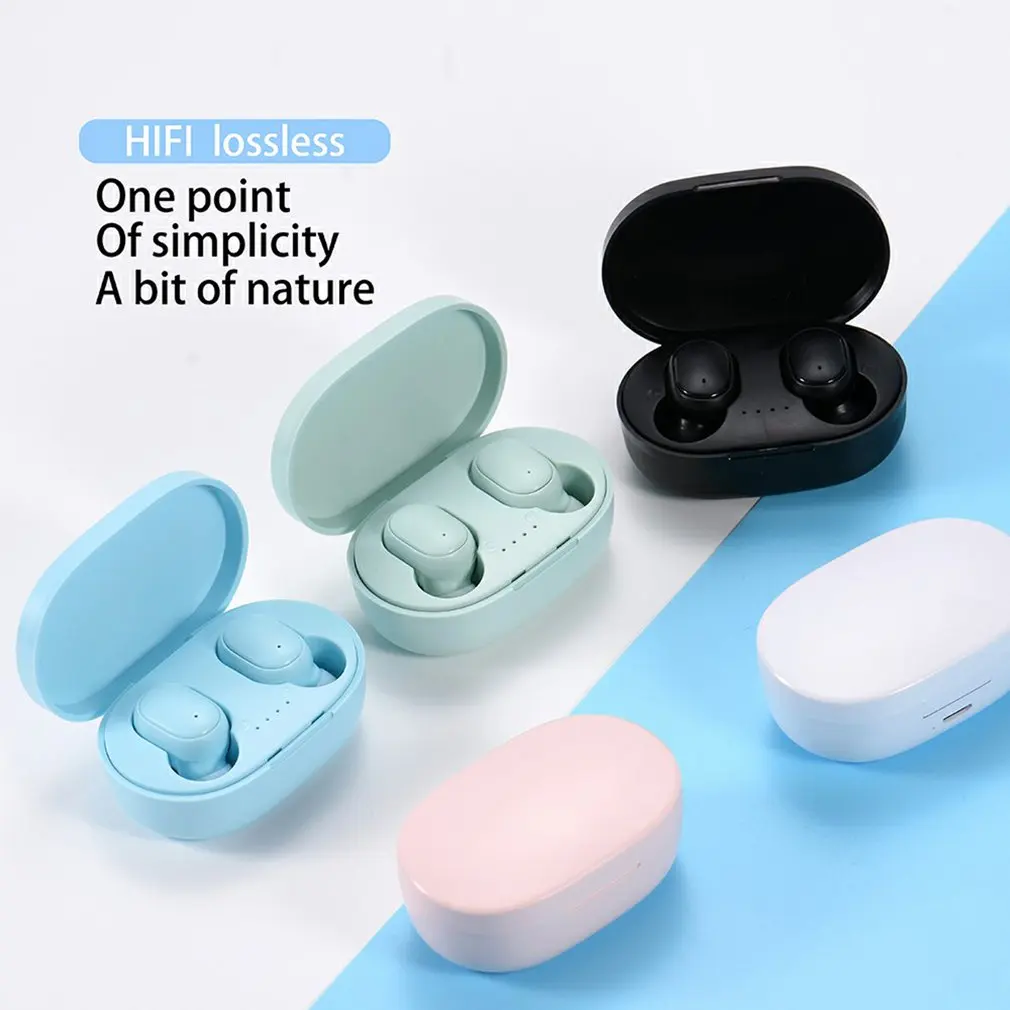 

Stereo Earbud Headphones In-ear Earphones Wireless Earphones With Charging Box Noise Reduction Mini Stereo Headset