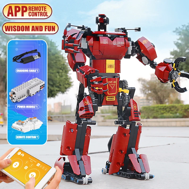 

MOULD KING 15038 High-Tech Toys The APP RC Motorized Crimson Robot Model Building Blocks Bricks Educational Toys Birthday Gifts