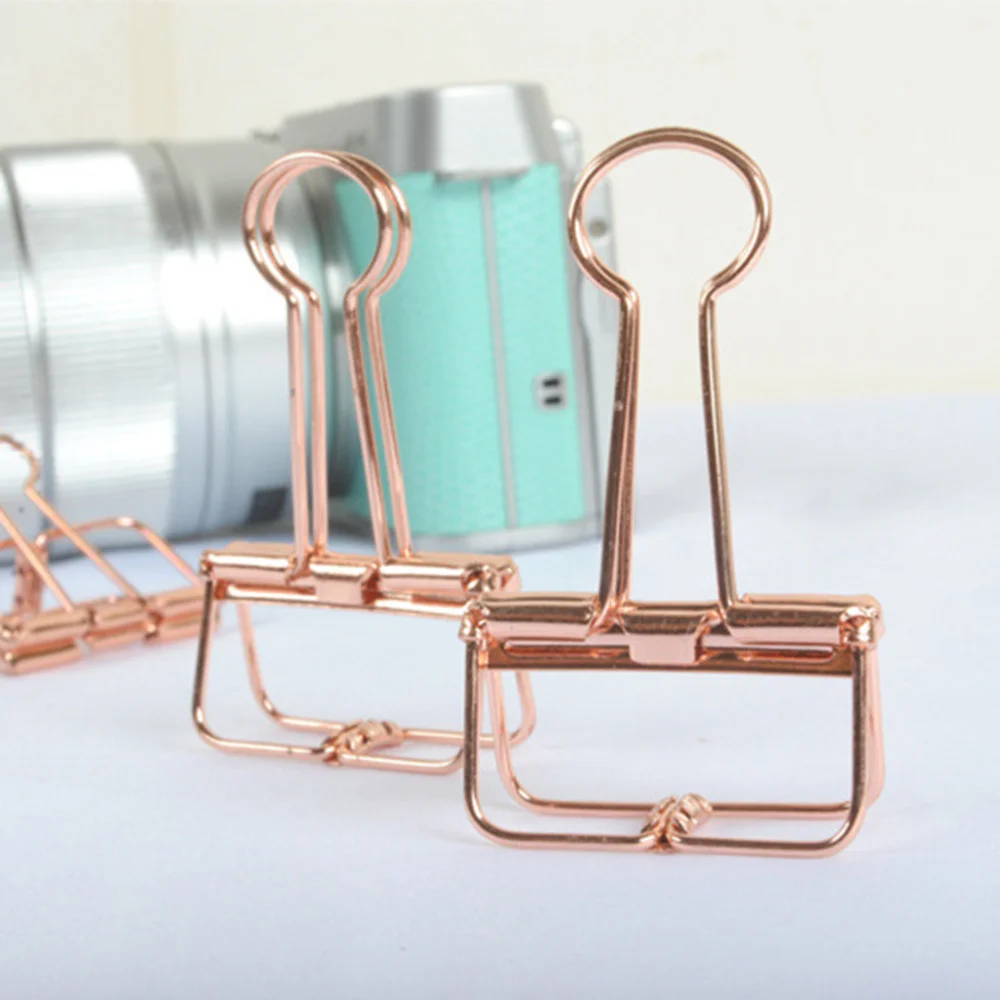 

72pcs Metal Hollow Binder Clips Organizers Paper Photo Clips for Office Bill File Small and Middle Size (Orange)