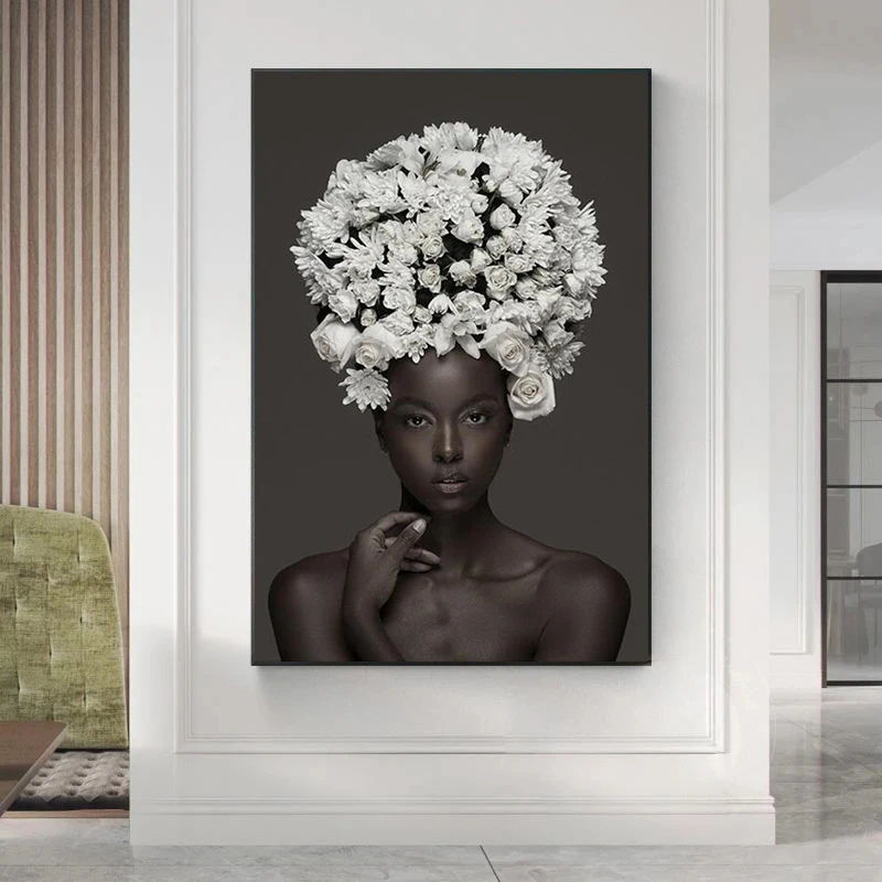 Nordic искусство в африканском стиле Картина на холсте женщина женские Плакаты