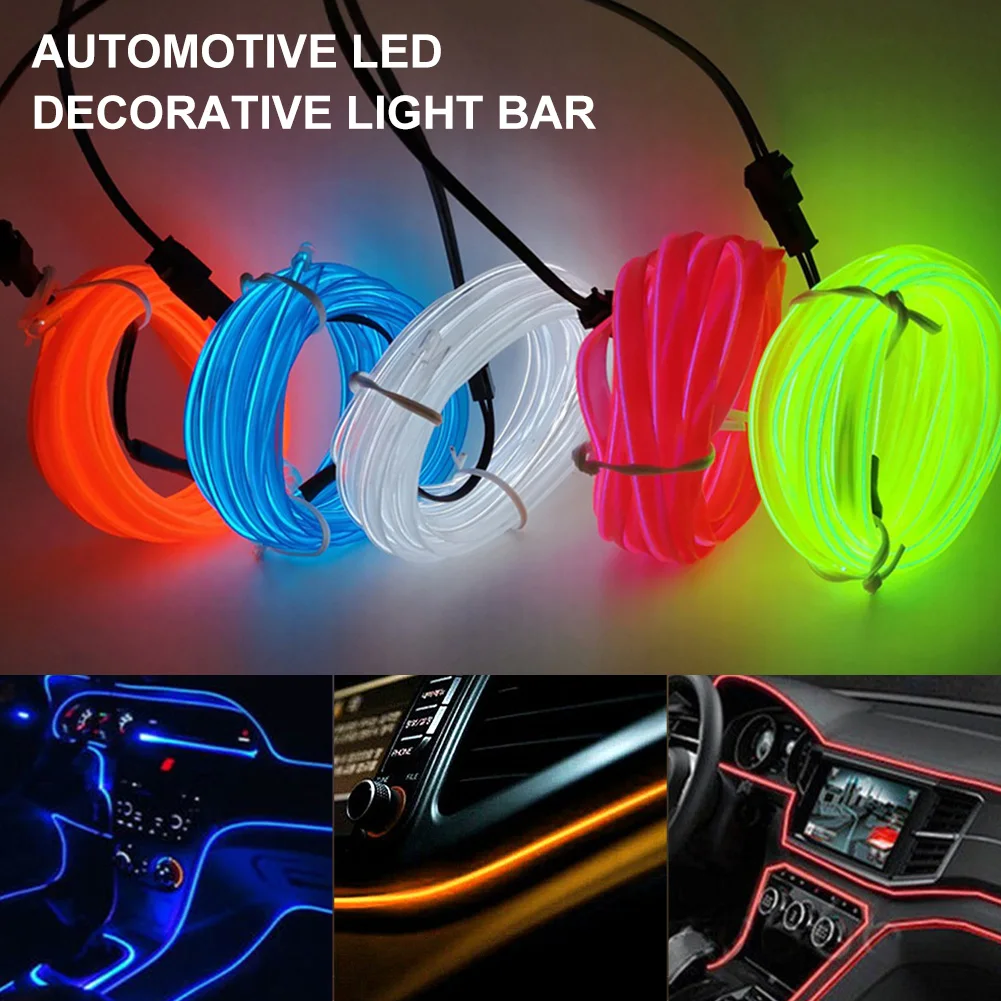 

5M Flexible LED Light Strip 5V Wire Atmosphere Lights DIY Flexible Waterproof Neon Strip Decoration Ambilight For Car Interior