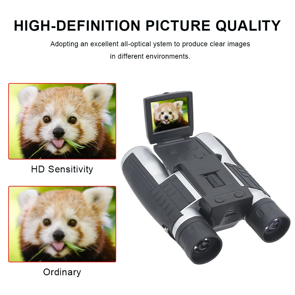 

2" LCD Digital Binoculars with Camera 1080P 12X Zoom Long Range Recording Video Photo for Bird Watching Hunting Outdoor Camping