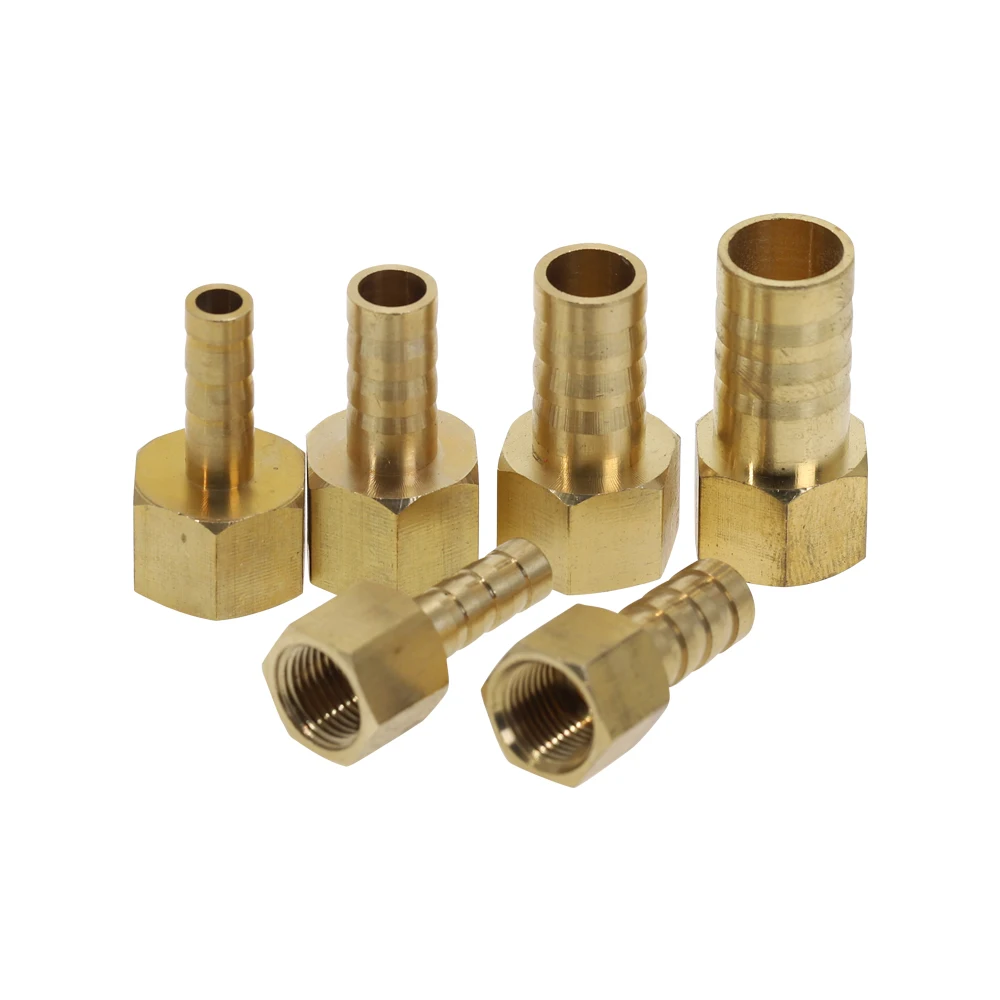 Латунный штуцер для труб 5 шт. Женский 6 мм 8 10 12 хвостовика шланга 1/8 дюйма 1/4 3/8 1/2
