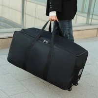 multifunction unisex universal wheel travel bag large capacity duffle durable oxford simple handbag luggage suitcase