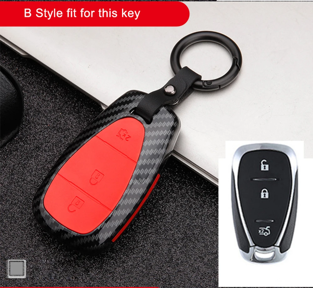 

Car Smart 3 Button Remote Key Cover Case Holder Protect Keychain Keyring for CHEVROLET CRUZE Key Chain Key Ring ABS