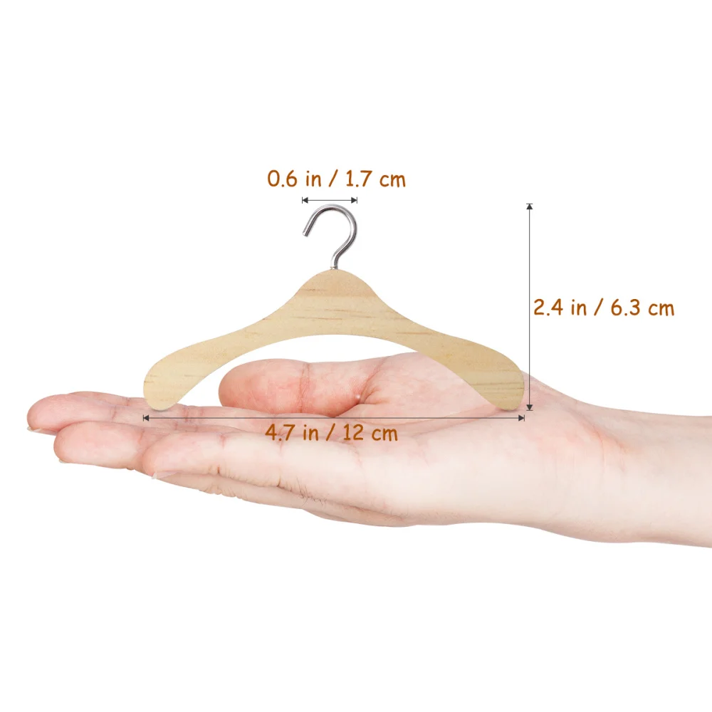 

BESTOMZ 10pcs 1/3 BJD Dolls Accessory Wooden Clothes Hanger