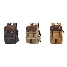 Camera Backpack, Waterproof Canvas SLR Camera Bag Suitable for Travel, Suitable for Sony Canon Nikon Cameras