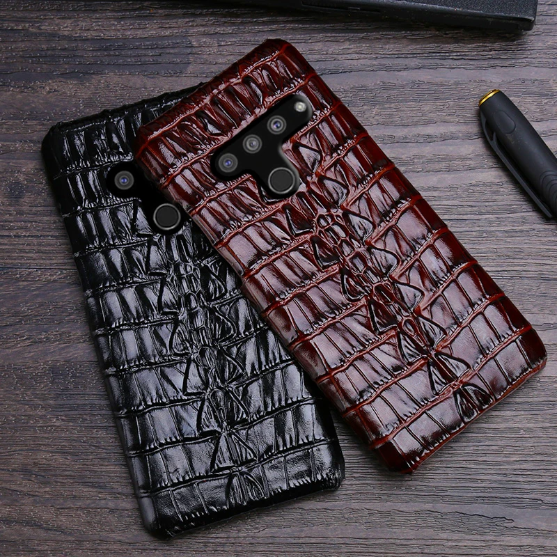 Натуральная кожа чехол для телефона LG V50 V40 V30 V20 V10 G3 G4 G5 G6 G7 G8 G8s Q6 Q7 Q8 ThinQ крокодильим