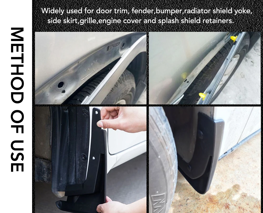 10 шт. автомобильные крепежные зажимы защита от брызг двигателя самонарезающие