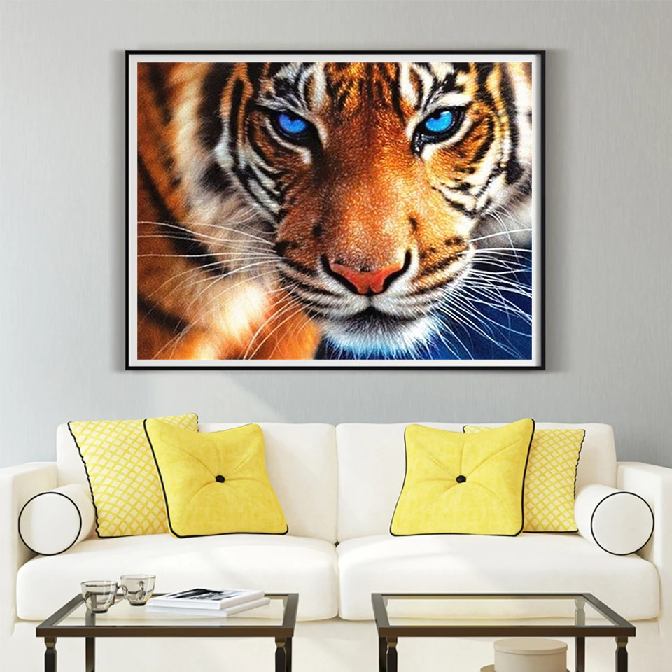 AZQSD Набор для раскрашивания по номерам холст животные сделай сам без рамки