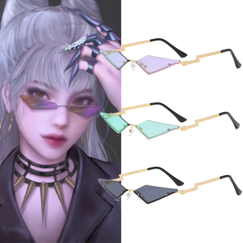 Очки для косплея LOL KDA The Baddest Evelynn Косплей киберпанк очки Аксессуары