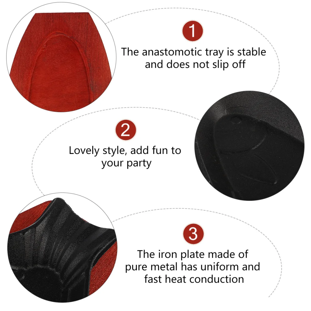 

Stove Baking Tray Household Fried Steak Pan Creative Baking Pan Iron Frypan