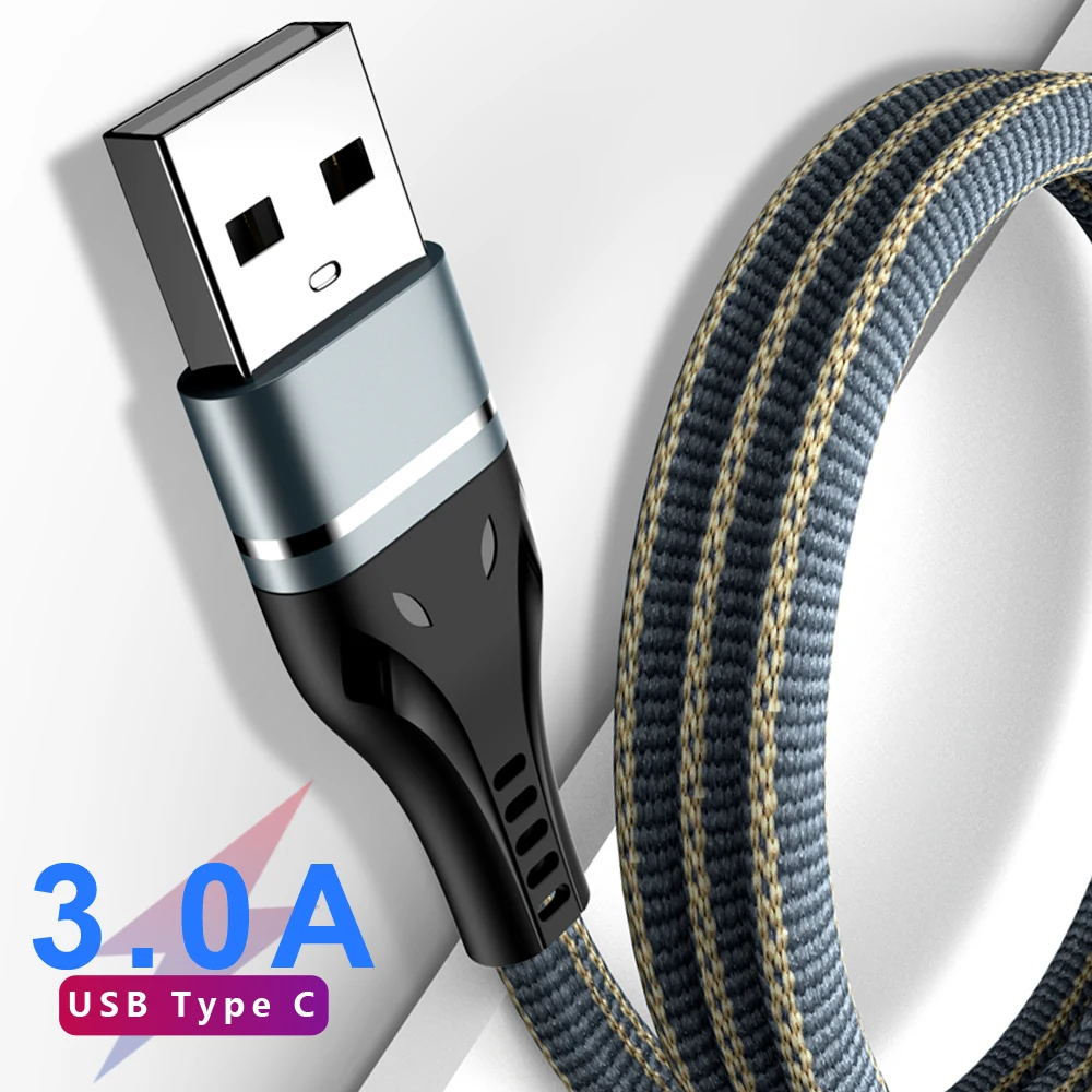 Зарядный кабель MUSTTRUE Type C 3A для hauwei mate30 pro Oneplus 7t Samsung Note 10 USB Wolf Data Transfer зарядка