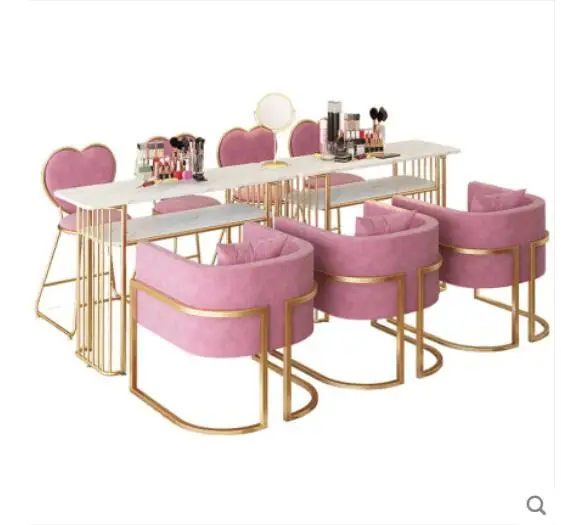 Маникюрный Стол в скандинавском стиле с сеткой красный по специальной цене