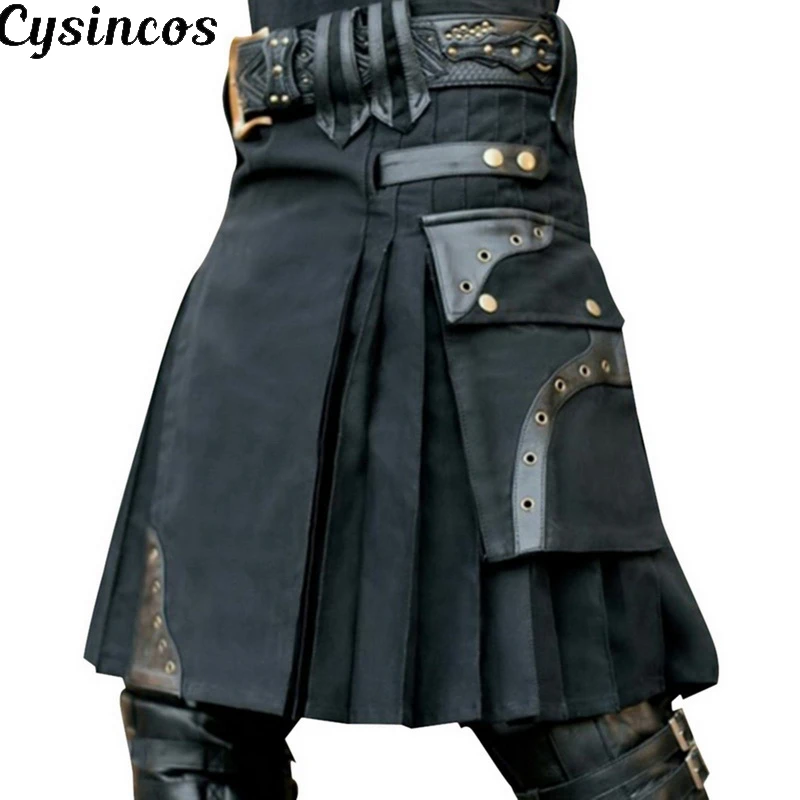 CYSINCOS новинка 2019 традиционная шотландская Мужская юбка Kilt металлическая