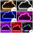 Облака неоновый светильник неоновая вывеска для организаций и магазинов для дома номер вечерние Свадебные украшения светодиодный неоновая лампа USB Ночной светильник подвесной светильник