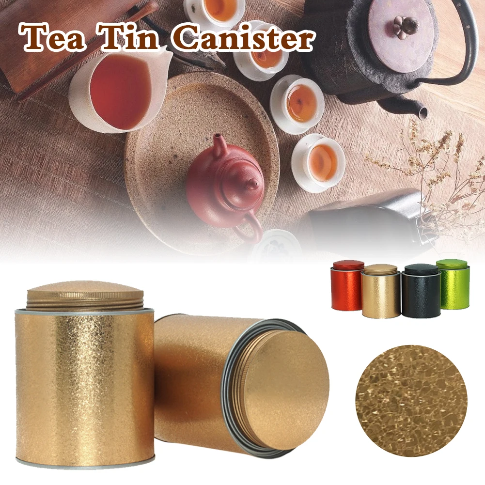 

Tea Tin Canister Tea Container with Airtight Lid Loose Leaf, Coffee, Candy Storage Canister