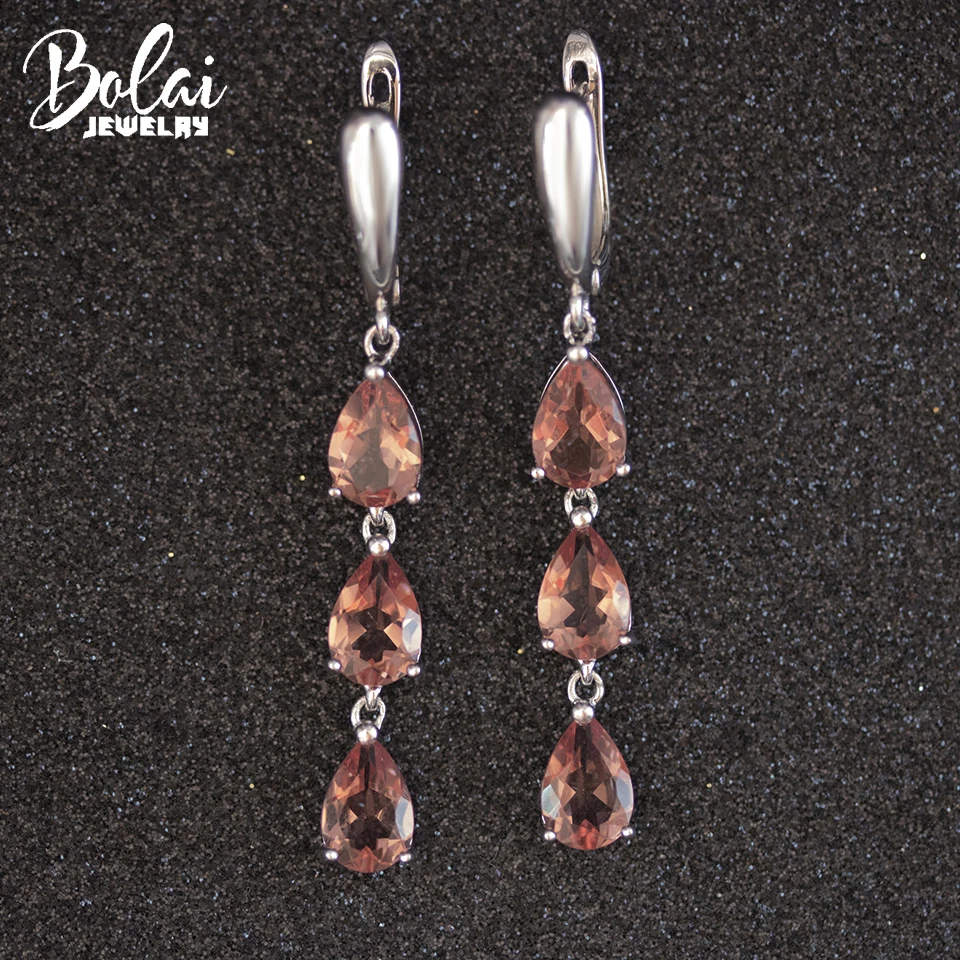 

Bolai Teardrop Color Changing Zultanit Earrings Real 925 Sterling Silver Pear 9*6mm Created Diaspore Jewelry Dropshipping Center