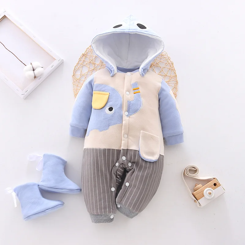 

2020 Autumn Winter Warm Baby Rompers Baby Boys Clothes Fleece Baby Girls Costume Animal Overall Baby Clothing Jumpsuits
