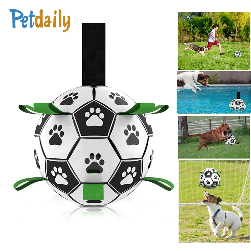 

Funny Outdoor Pet Dog Ball Toy, Interactive Rope Bite Chew Toy For Small/Large Dogs,Football Shape Dog Training Toy,Pet Supplies