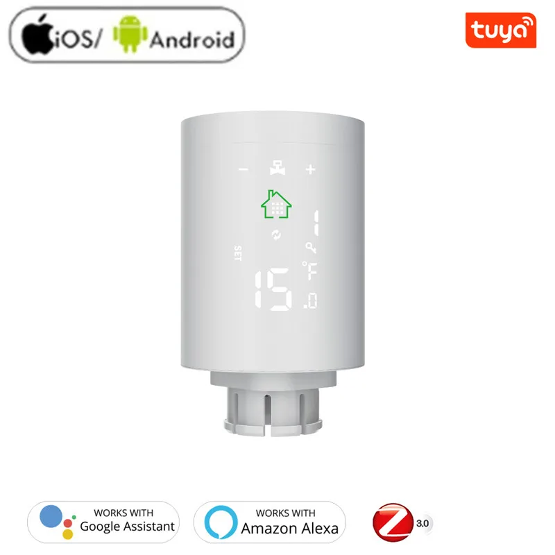 

Термостат радиатора ZigBee 3,0 с поддержкой приложения Tuya