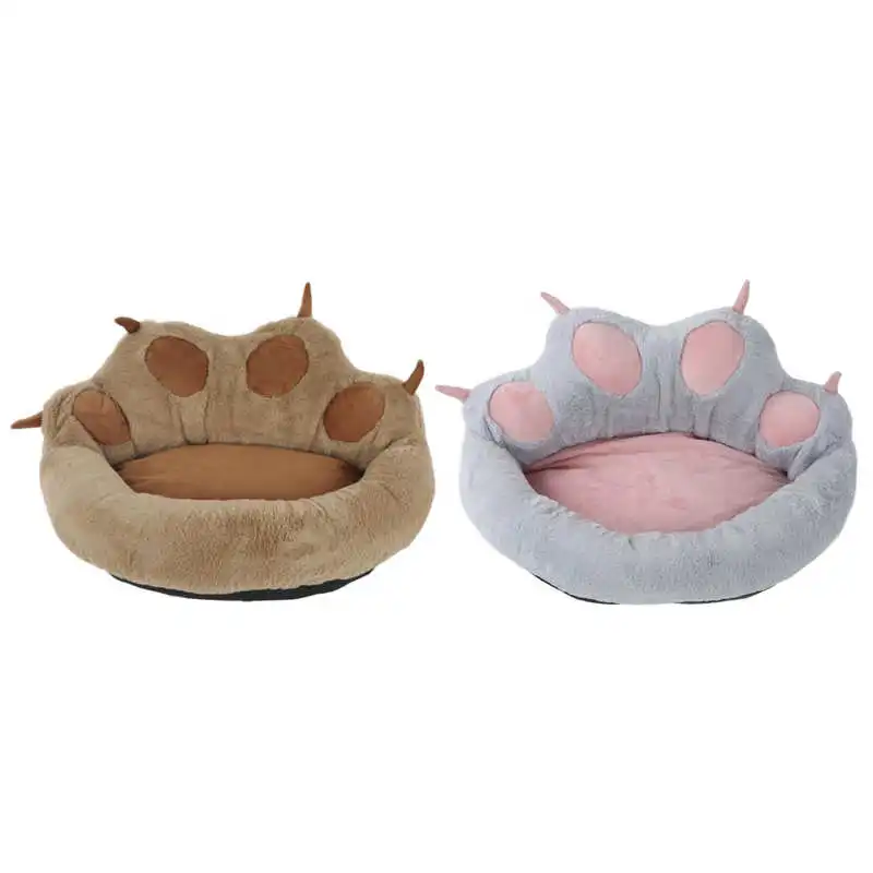 

Удобное моющееся гнездо для кошек с принтом кошачьих лап