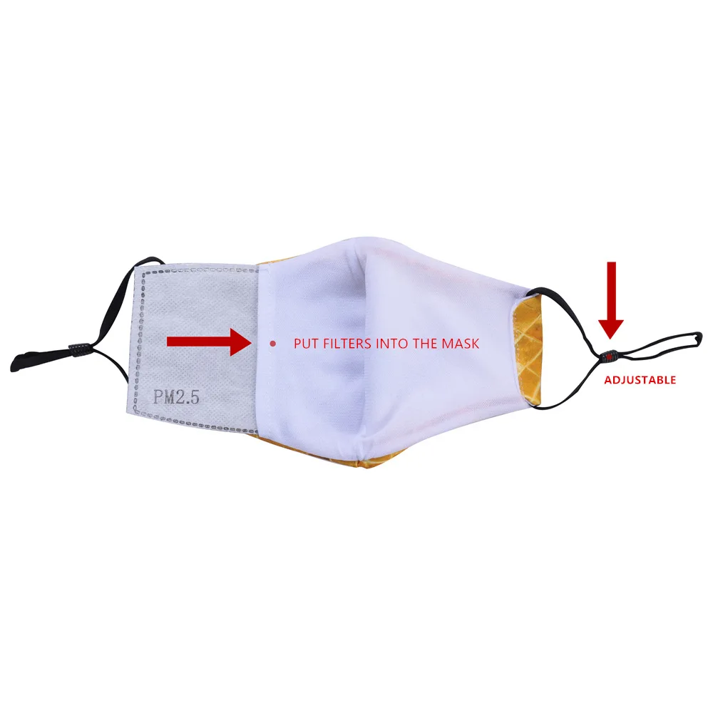 Многоразовая моющаяся защитная маска PM2.5 с фильтром для лица Регулируемая Маска