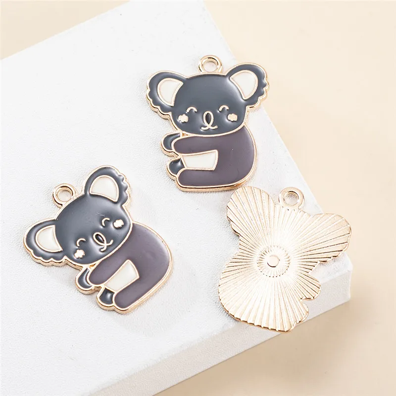 10pcs/lot Enamel Animal Koala Charms Pendant DIY Earring Bracelet Necklace For Jewelry Making Accessories | Украшения и