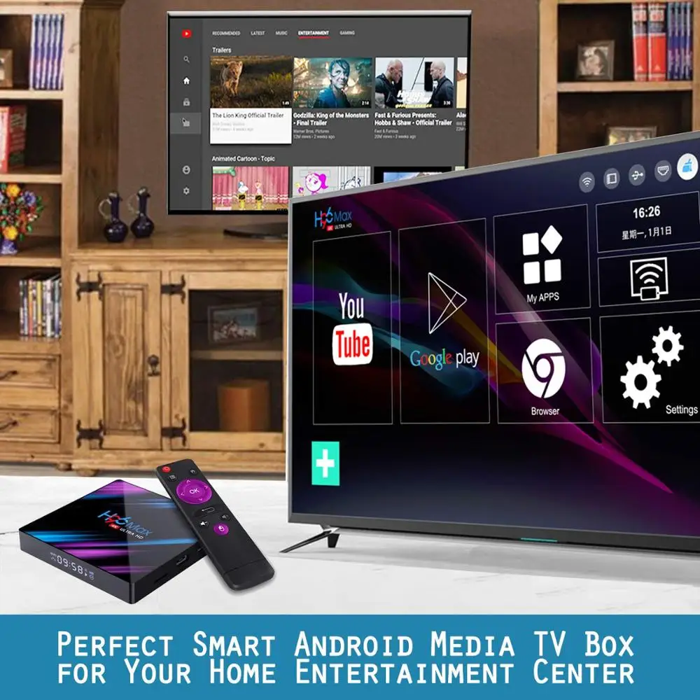 ТВ приставка H96MAX Android 9,0 Смарт ТВ приставка Rockchip RK3318 4GB+ 32GB H.265 4K медиа-проигрыватель Google H96 MAX телеприставка PK X96 hk1 max