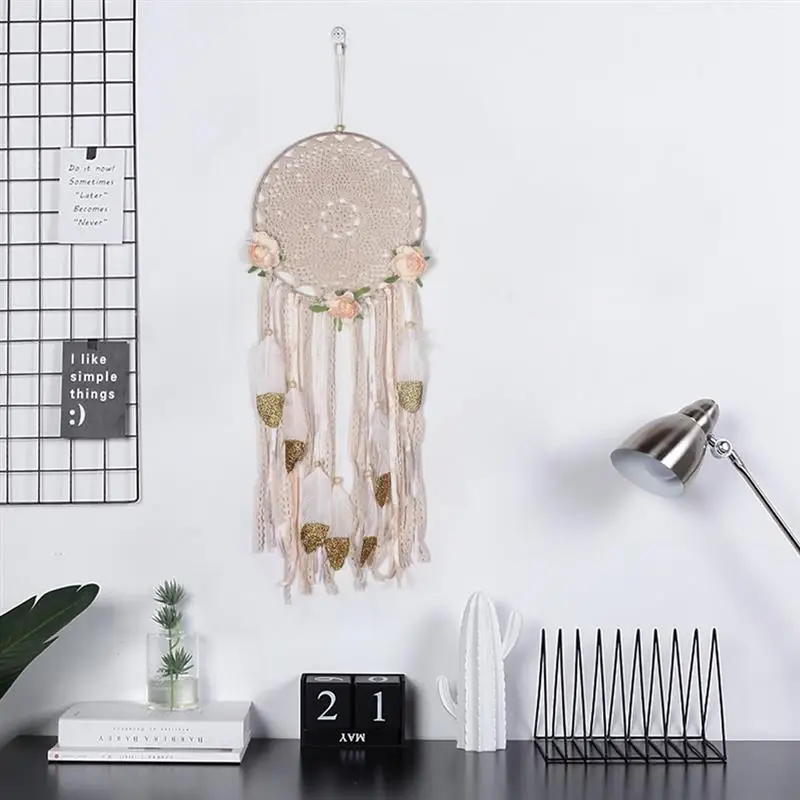 

20 см подвесное украшение для спальни Ловец снов Цветок Блестящий подвесной Декор настенный орнамент