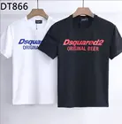 Оригинальная Мужская футболка с коротким рукавом с принтом Dsquared2-letter, Повседневная футболка с коротким рукавом DT866