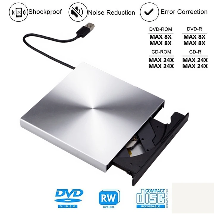 Внешний CD DVD привод горелки плеера Портативный DVD/CD rom Rewriter/Writer/Reader для Mac/MacBook+ противоударный DVD приводы чехол