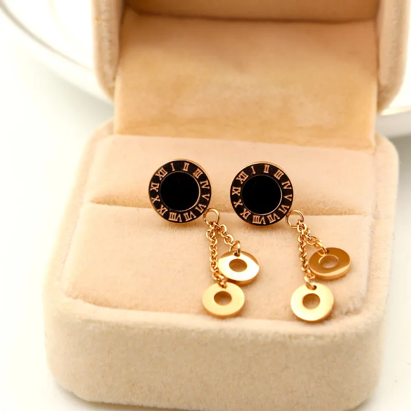 Серьги-кисточки из титановой стали с двойными кольцами | Украшения и аксессуары