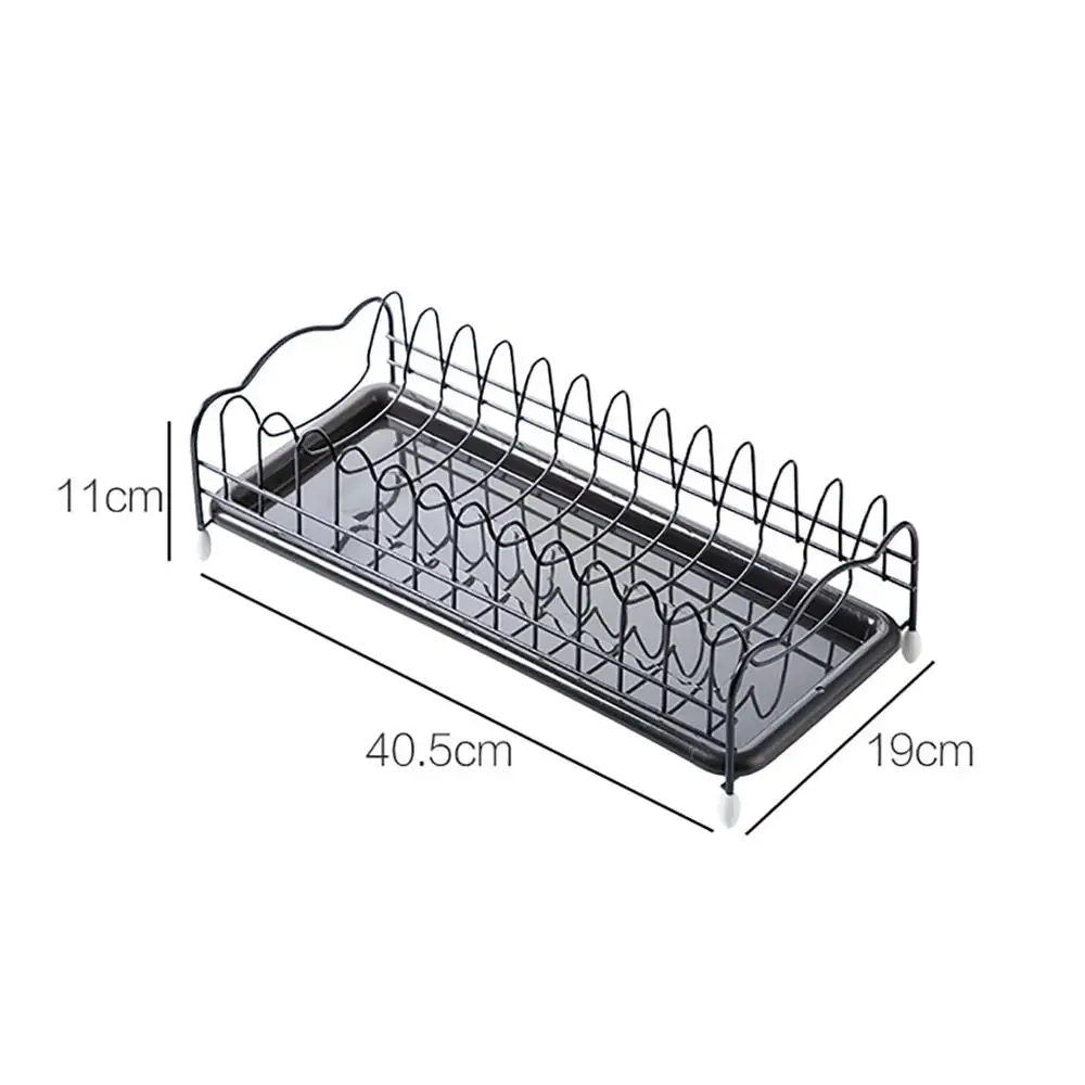 

Iron Kitchen Dish Drying Rack Holder with Tray Tableware Storage Shelf Plate Dish Rack Drainer Cabinet kitchen Organizer