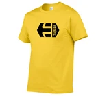 Новинка, Однотонная футболка с логотипом etкролика, мужские черно-белые футболки из 100% хлопка, летняя футболка для мальчиков, топы