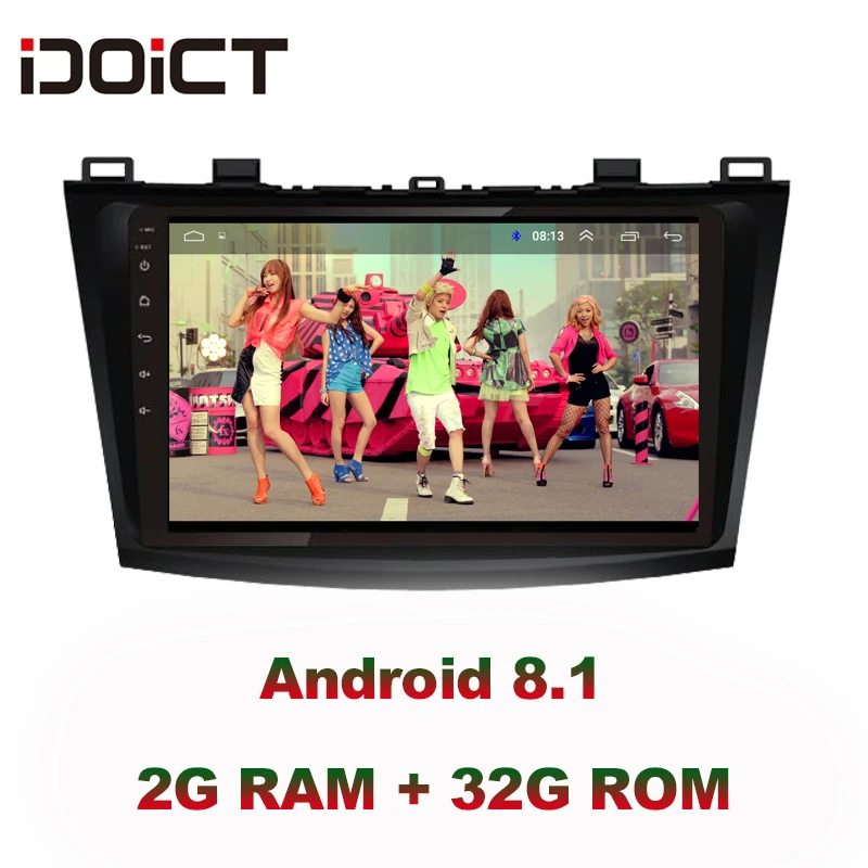 Автомобильный DVD плеер IDOICT Android 8 1 IPS 2G + 32G GPS навигация Мультимедиа для Mazda 3 Радио