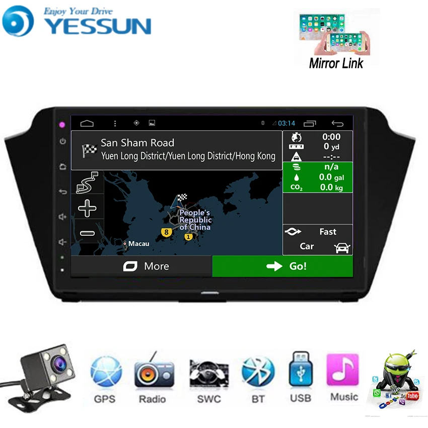 YESSUN для Skoda Fabia MK3 NJ 2015 ~ 2018 автомобильный Android мультимедийный плеер автомобильное
