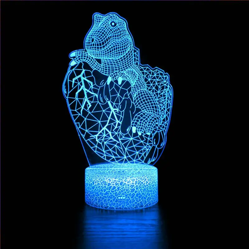 

3D Night Light for Dinosaur Egg Toy Creative Tricky Tyrannosaurus Model Dinosaur Toy Child Birthday Christmas Gift Usb Led Light