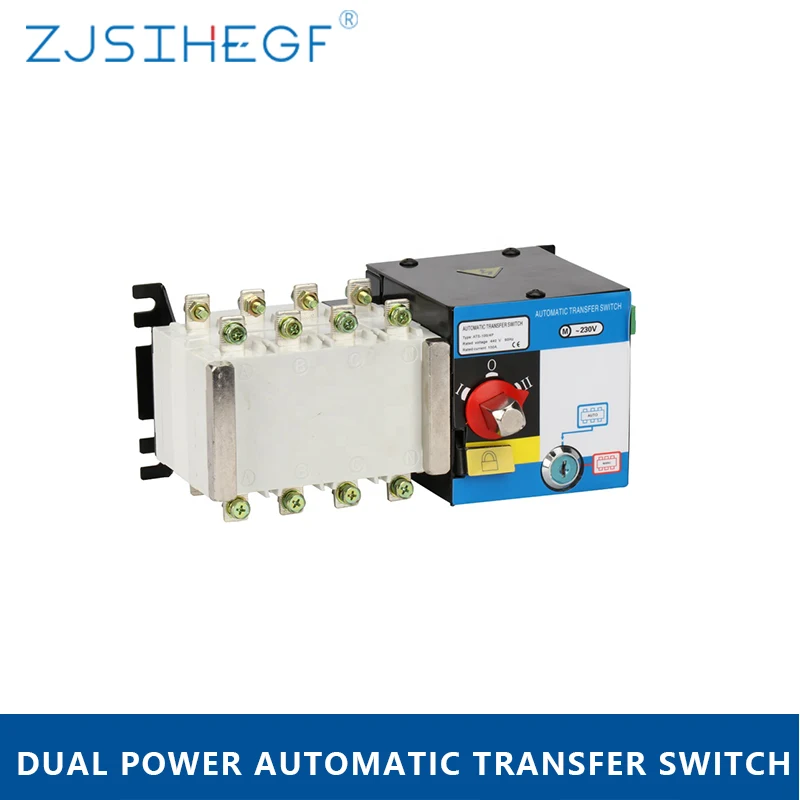 Dual Power Automatic Transfer Switch 4P 100A 3 Phases PC Grade 380v Circuit Breaker Isolation Type ATS