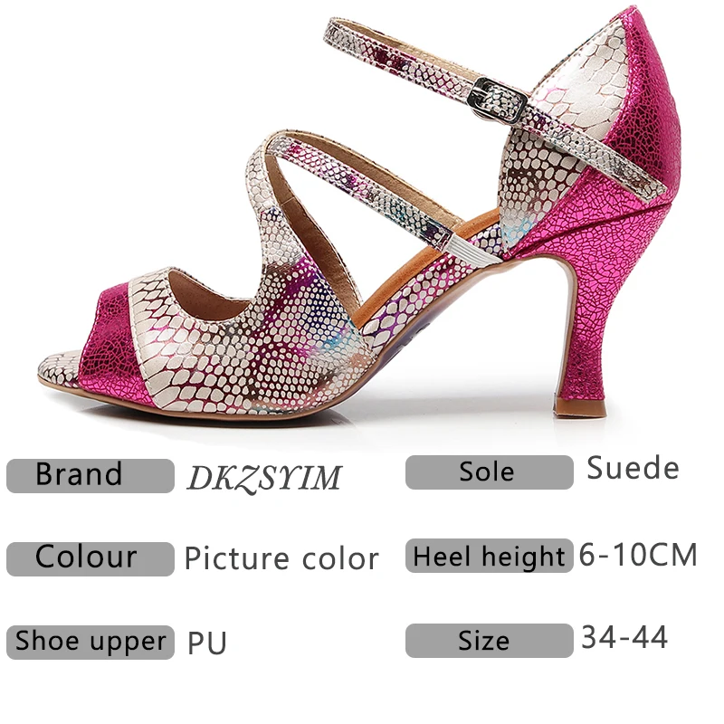 DKZSYIM/женская танцевальная обувь для вечеринки Обувь латинских танцев из