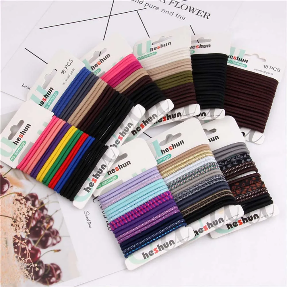 18 шт. нейлоновые резинки для волос карамельных цветов| |
