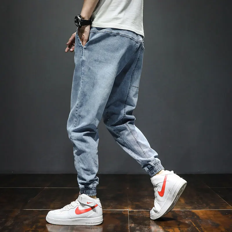 Fashion Streetwear Men Jeans Large Size M-7XL Printed Designer Denim Cargo Pants Slack Bottom Joggers Hip Hop | Мужская одежда