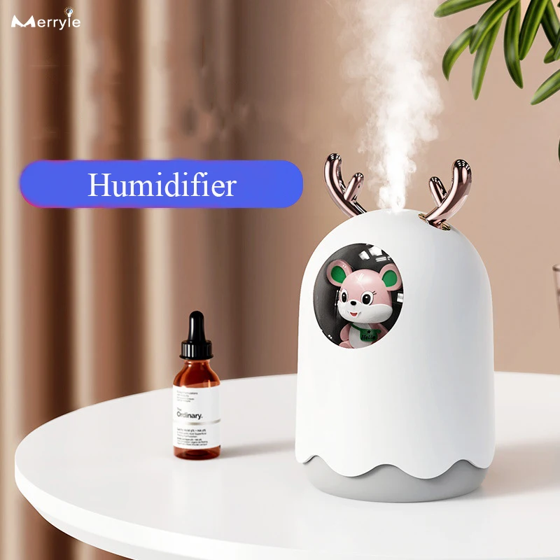 

USB Ultrasonic Aroma Essential Oil Humidifier Diffuser 7Color LED Night Light Decor Bedroom 300ml Air Humidifier for Home Office