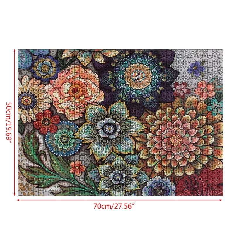 

1000Pcs 3D Datura Flower Puzzle for Kid/Adult House Decor Office & School Supplies Home Dcor Decorative Painting Jigsaw