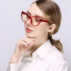 Очки для чтения на компьютере для мужчин и женщин, ультралегкие очки кошачий глаз в Красной оправе с защитой от синего излучения, TR90, 2021