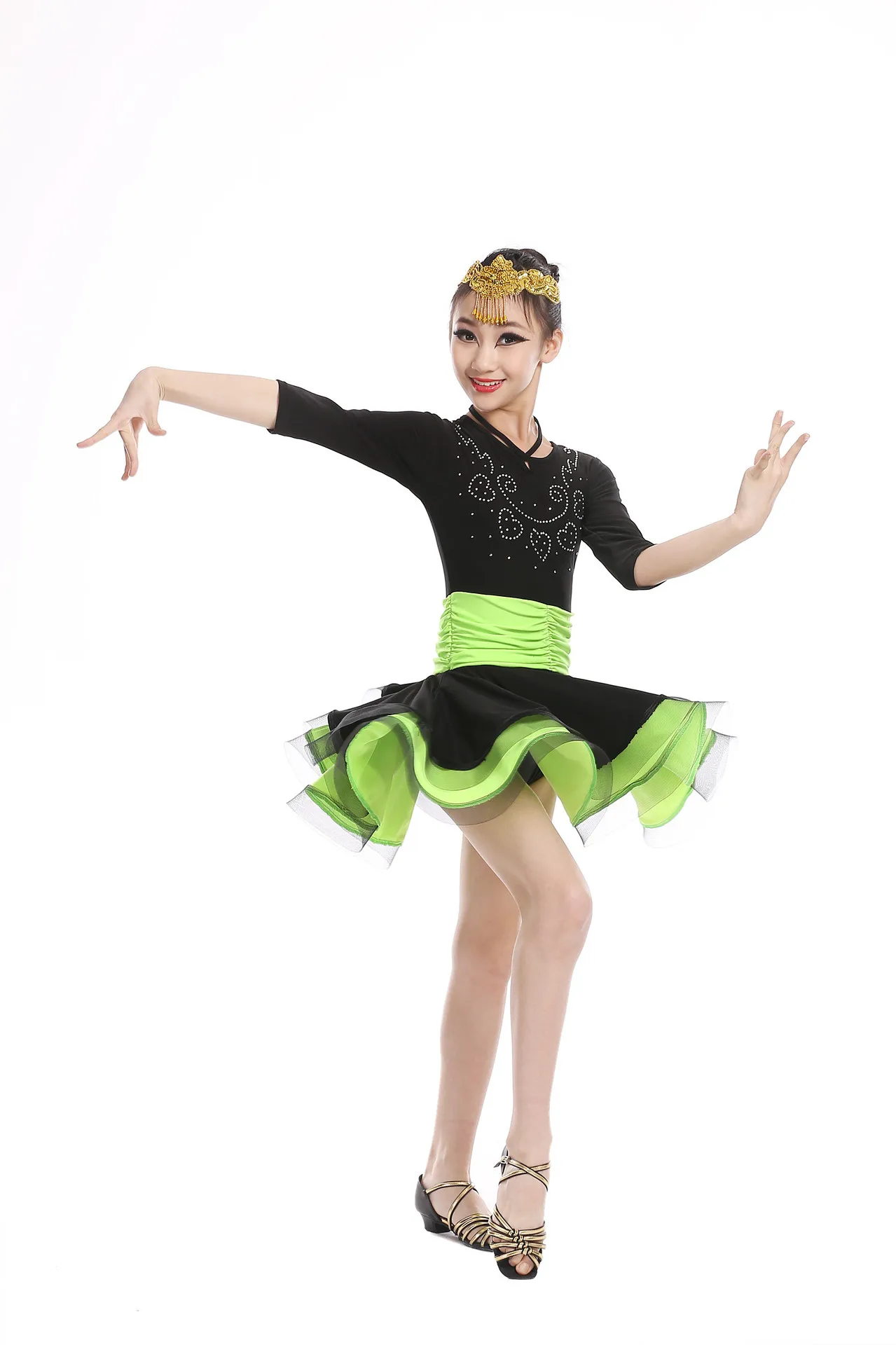 Платье для бальных танцев сальса и фламенко костюм пачка детское платье самбы