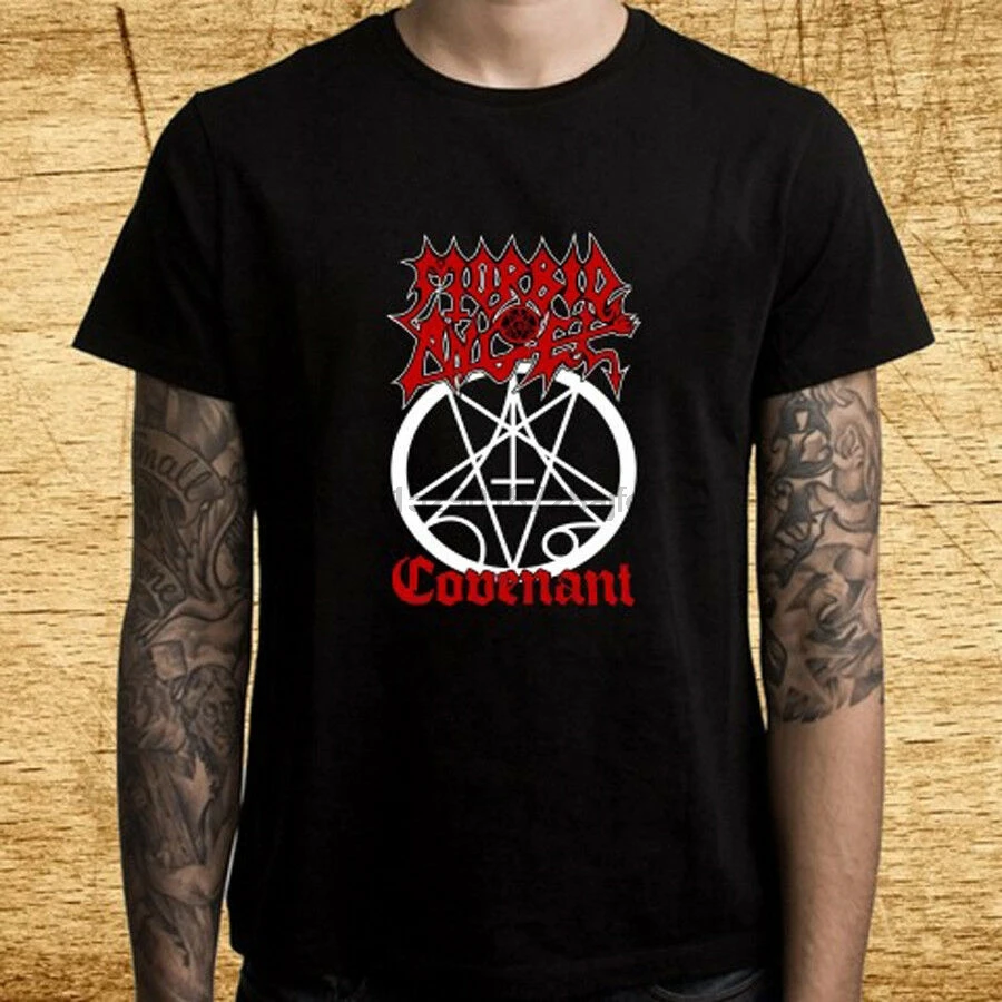 Новый Morbid Angel Death Metal covenent Album логотип мужская Черная футболка Размер S 3XL|Мужские