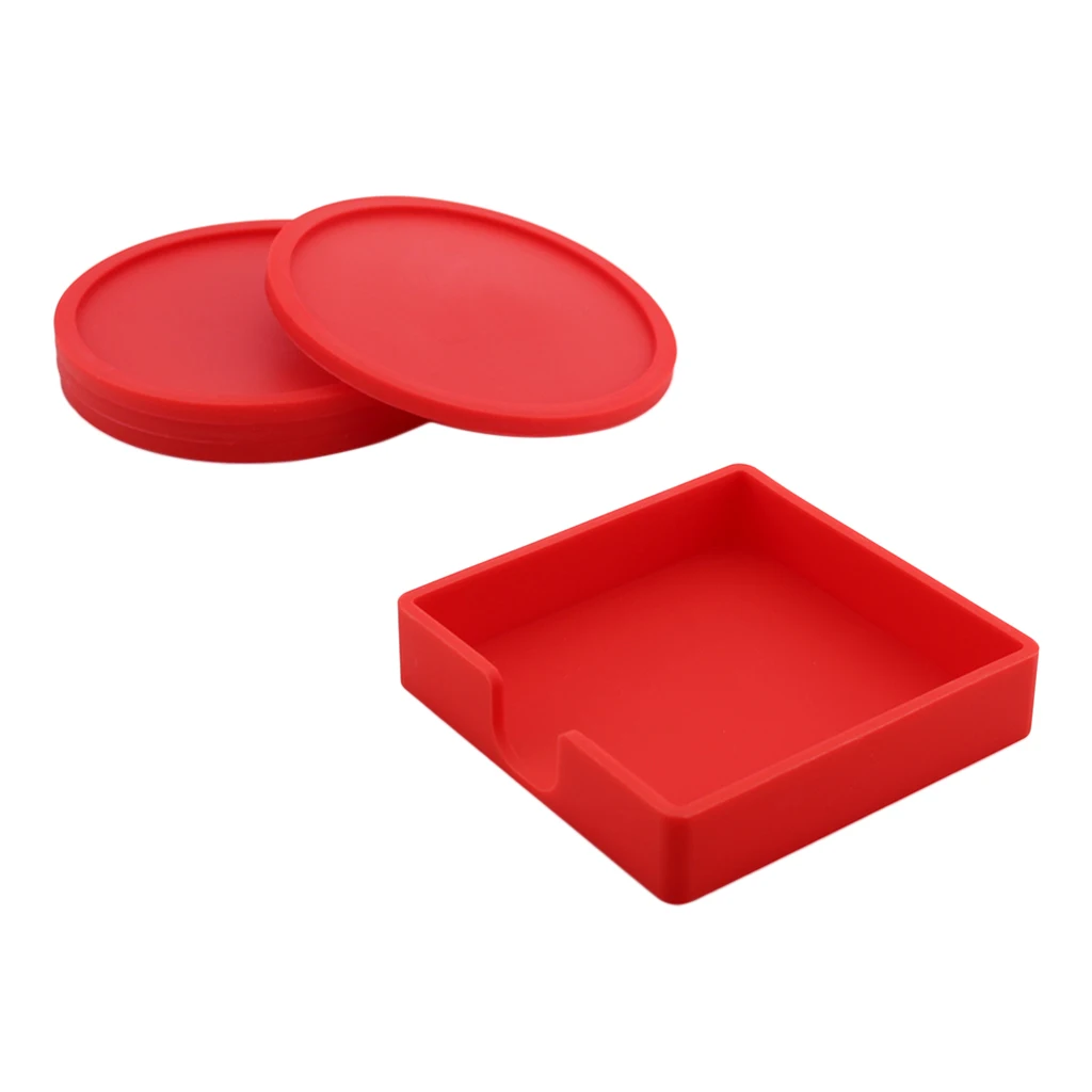 

Durable Kitchen Silicone Drink Coaster Replacemat Pad Holder Coffee Cup Mat,