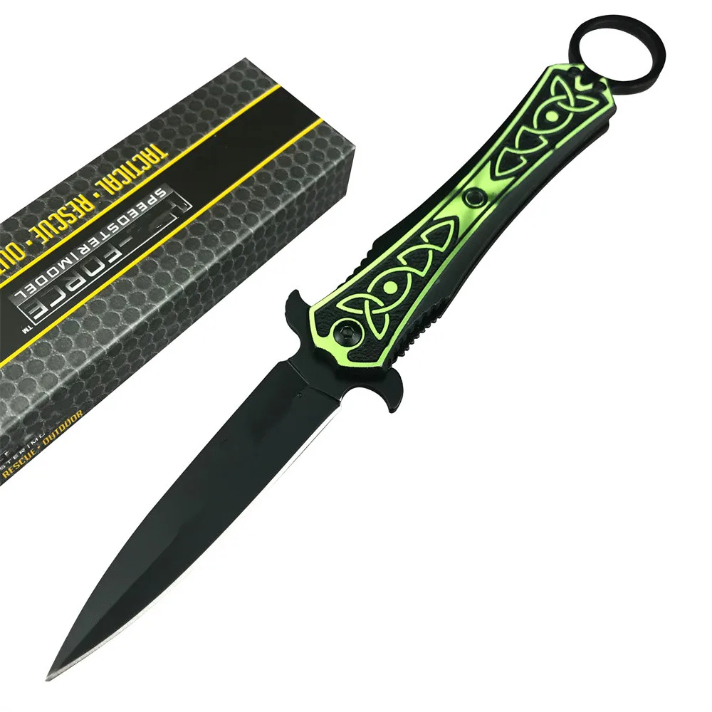 

Swordfish Folding Knife 5cr13mov Blade Aluminum Handle Jackknife Camping Weapons for Self Defense Hunting Survival Neck Knife