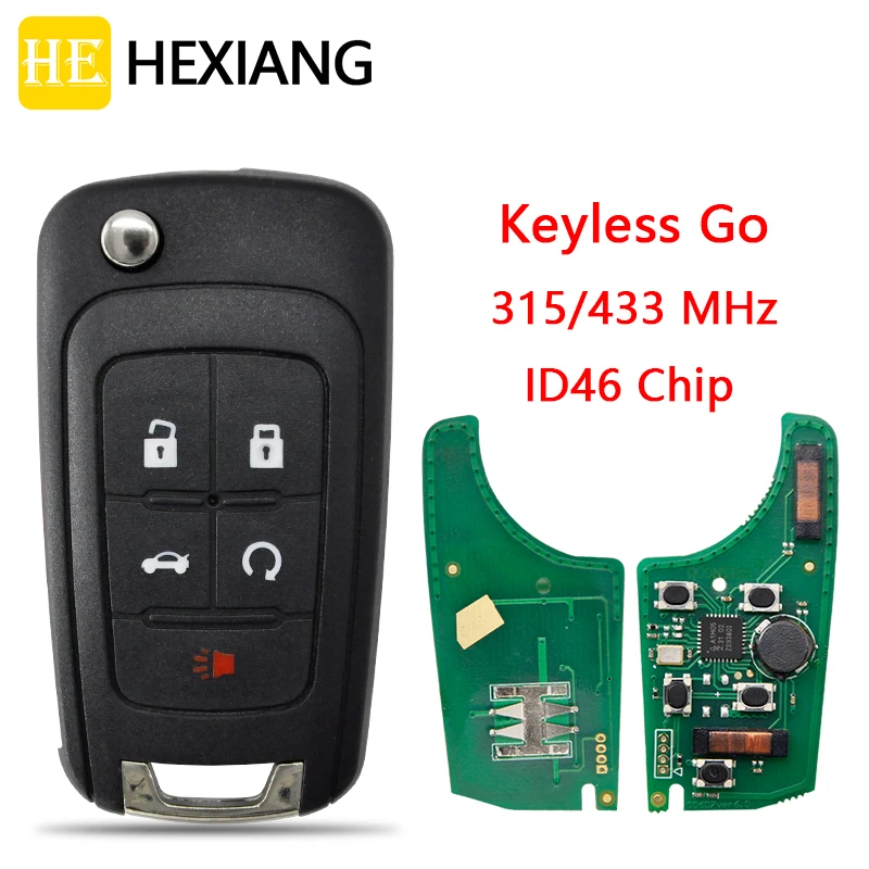 Автомобильный ключ HE Xiang смарт-ключ для Chevrolet Camaro Cruze Equinox Malibu 2010-2016 ID46 PCF7952 315 МГц |